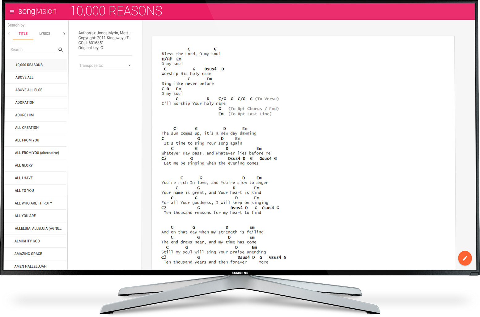 Create/edit song content