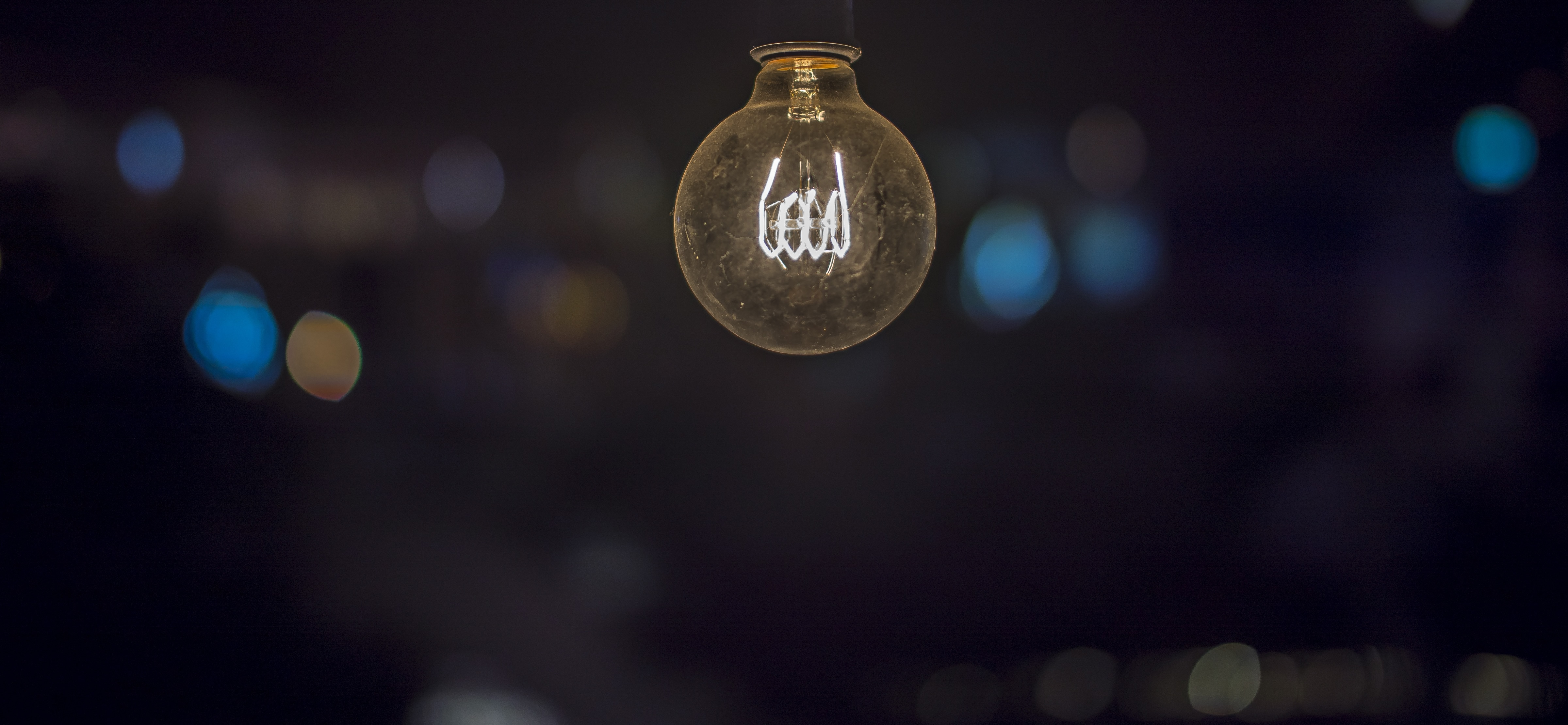 Light bulb in the dark